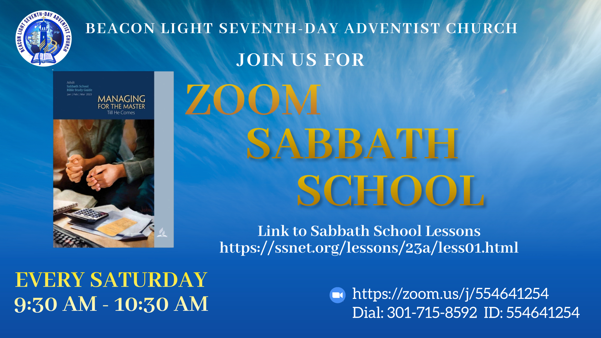 ZOOM Sabbath School Beacon Light Adventist®