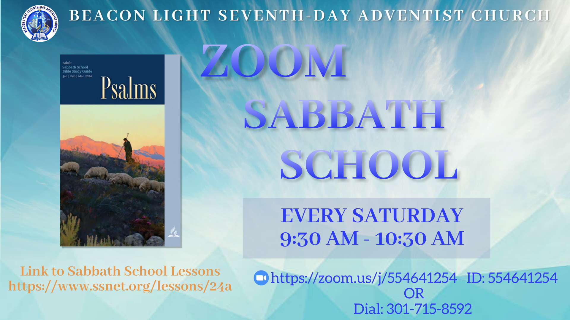 ZOOM Sabbath School Beacon Light Adventist®